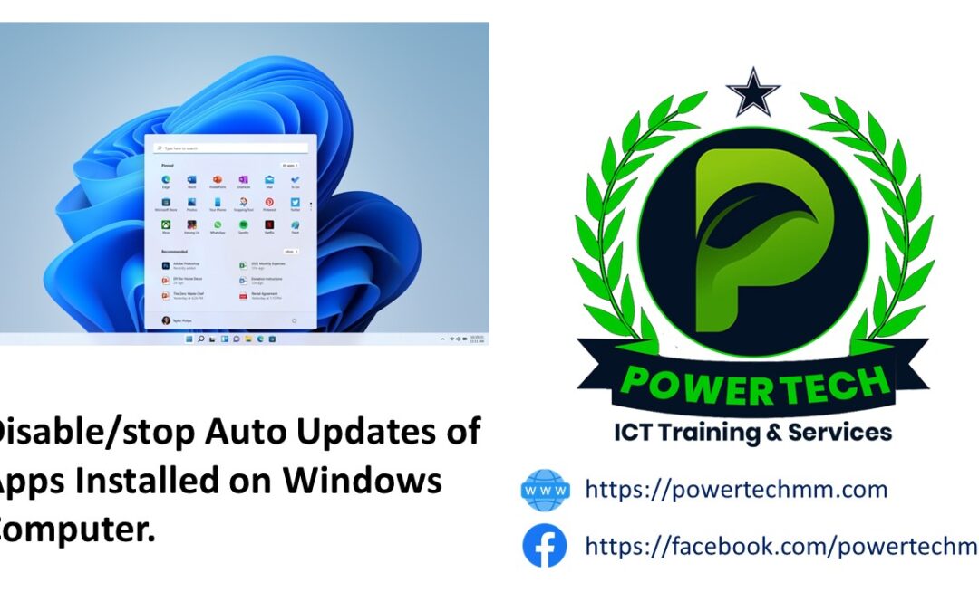 How to Disable/Stop Auto Updates of Apps installed on Windows